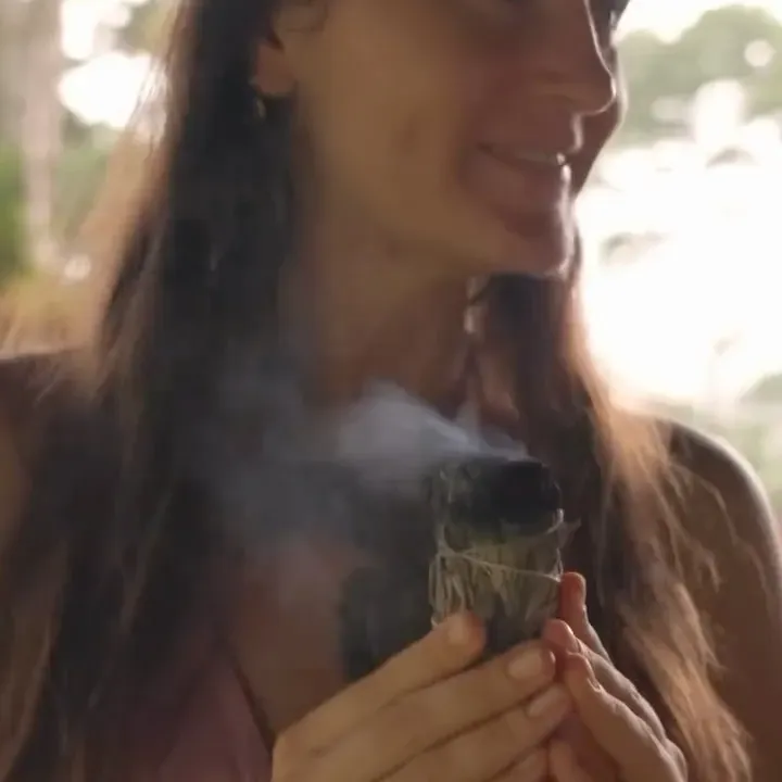 A quiet healing moment with herbal steam